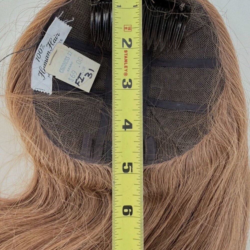 Vintage 100% Human Hair Fall from 1970's -#31 Golden brown NEW with tags - Picture 7 of 9